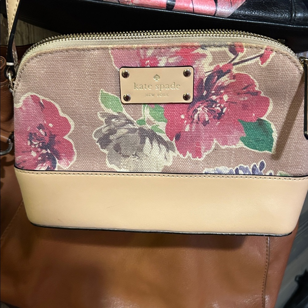 Kate Spade Floral Crossbody Bag - Pink and Cream